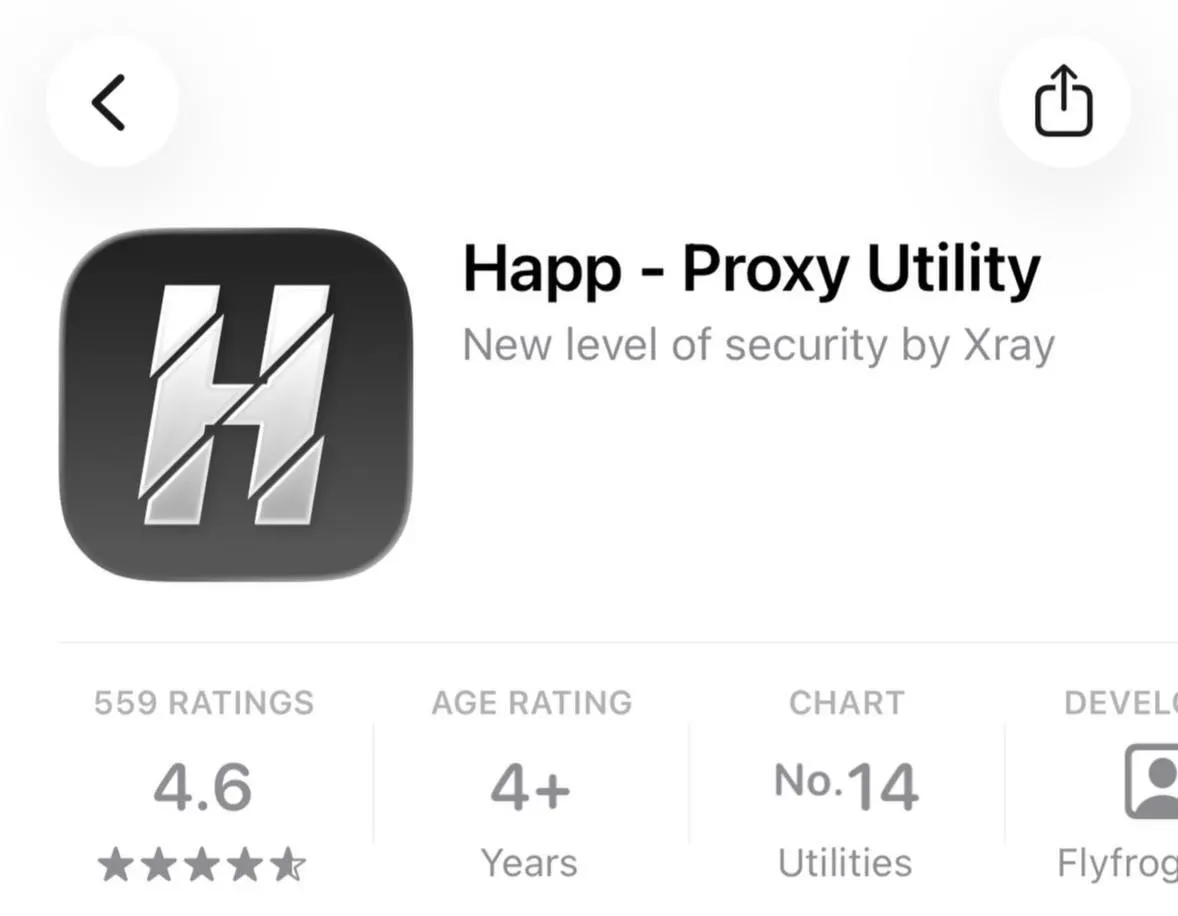 В российском сегменте App Store исчезла утилита Happ — Proxy Utility Plus для обхода блокировок: при попытке открыть ссылку пользователи видят сообщение о недоступности в регионе. Apple объясняет удаление несоответствием местному законодательству.