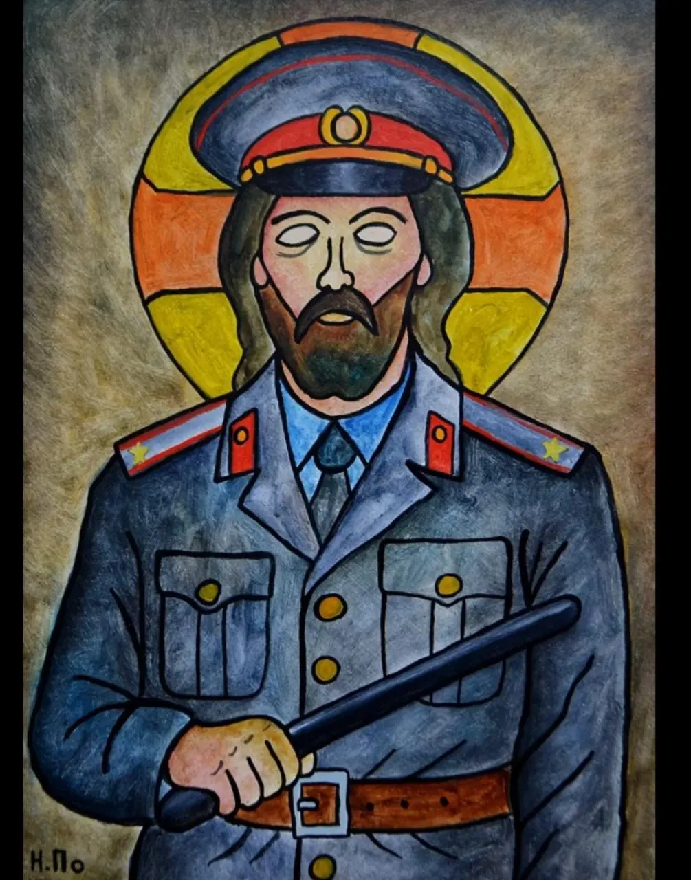 Художник сообщил, что 18 июня у него и у знакомых прошли обыски; его допрашивали в ФСБ и Следственном комитете. Ранее картины автора выставлялись в Москве, часть работ забрали на проверку.