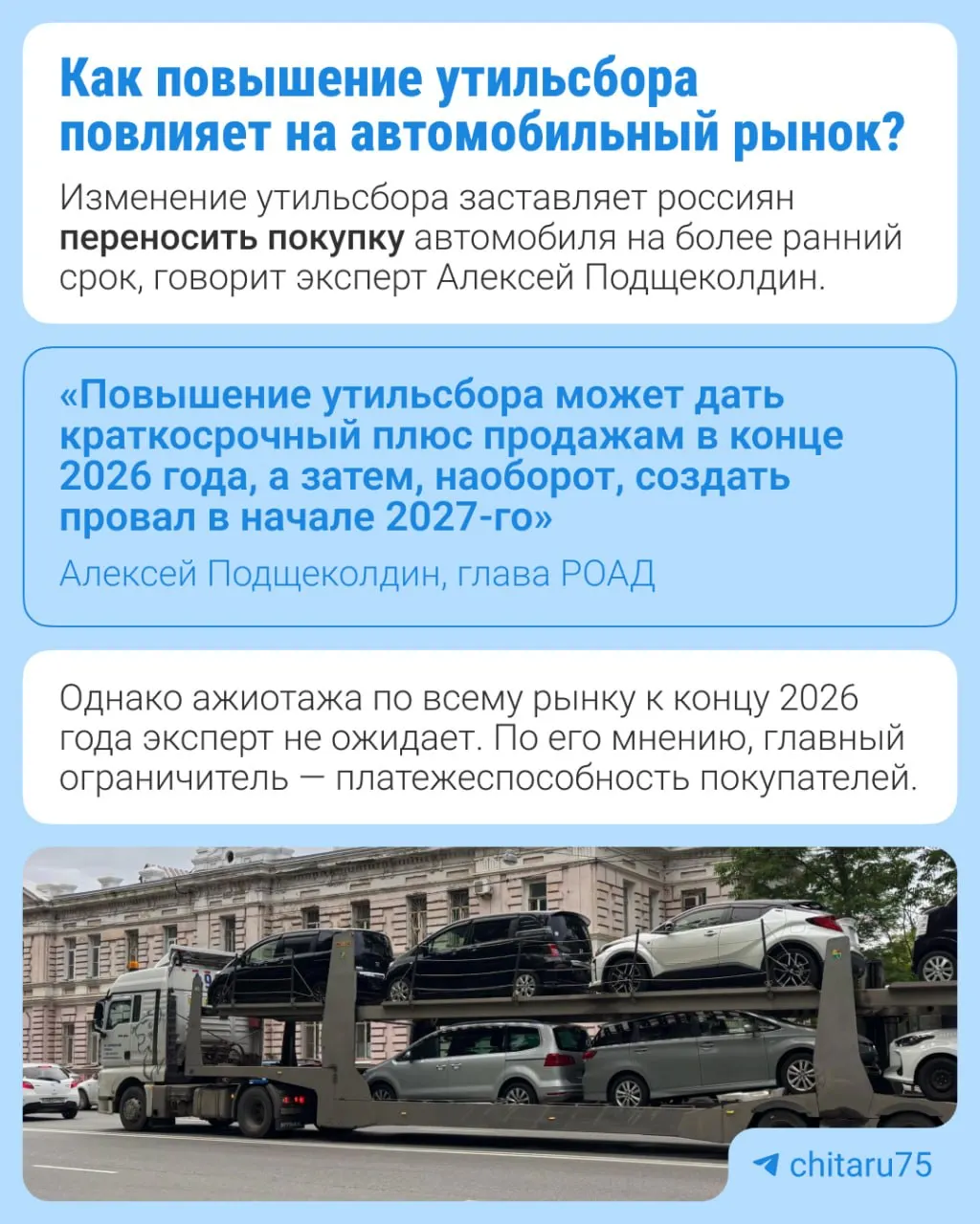 Согласно плановой индексации утильсбор для автомобилей и другой техники вырастет на 10–20% в зависимости от типа изделия.