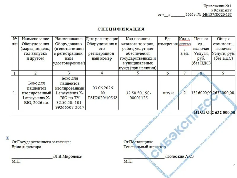 Контракты на сумму 2,6 млн рублей подписаны на два изолированных бокса и 500 защитных костюмов; часть поставок отправят в Монголию и Узбекистан, дополнительные закупки коснулись Ростова-на-Дону и Москвы.
