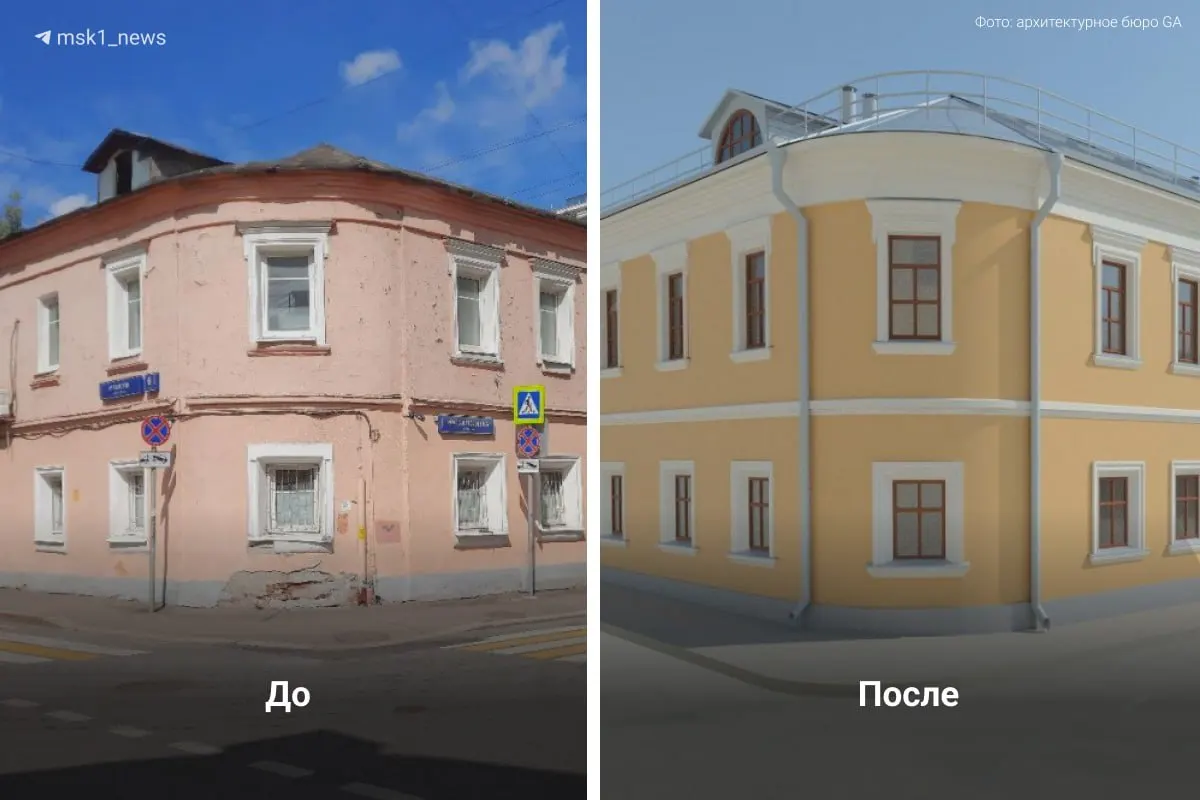 Двухэтажное здание на 1‑м Хвостовом переулке, имеющее статус объекта культурного наследия, планируют реконструировать с сохранением исторического облика и устройством мансарды.