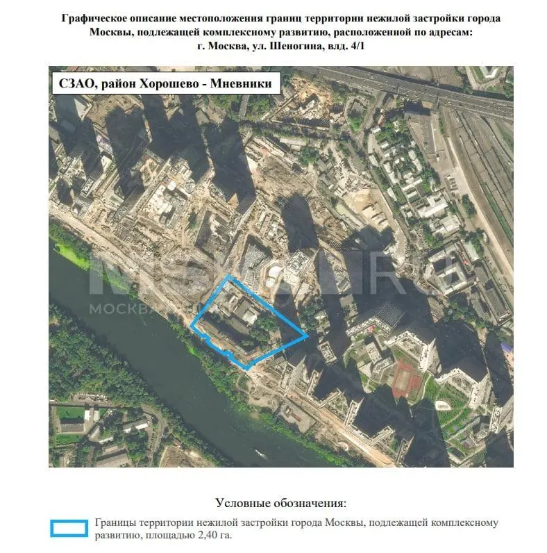 В районе Большого Сити на улице Шеногина вместо технопарка появится жилой комплекс площадью 75 950 м²; строительство займёт около шести лет.