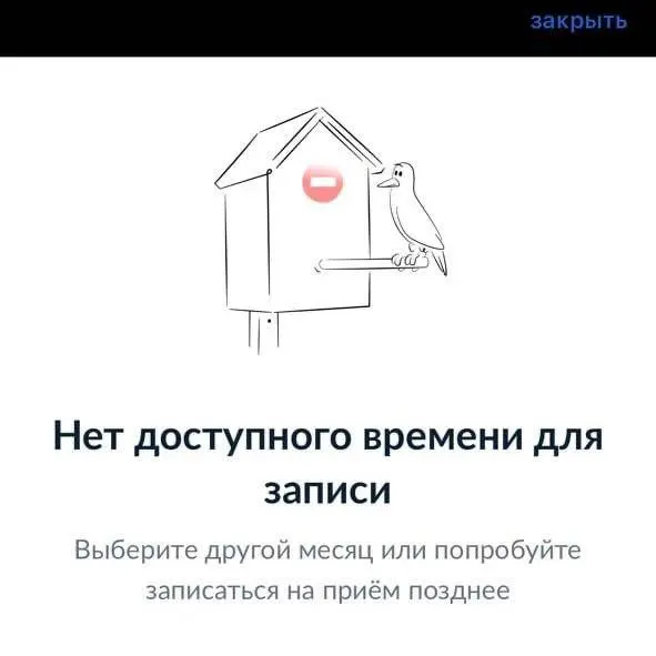 Москвичи жалуются, что неделями не могут записаться на приём для оформления загранпаспортов через «Госуслуги»: при выборе времени система сообщает об отсутствии доступных слотов.