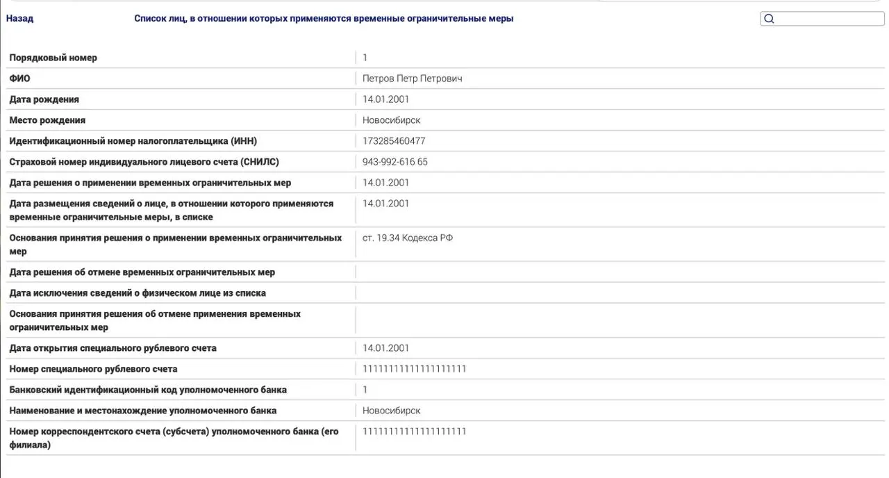 Новый реестр вводит ограничения для россиян, находящихся за рубежом и нарушающих приговоры и штрафы, включая ограничения на активы и банковские операции.