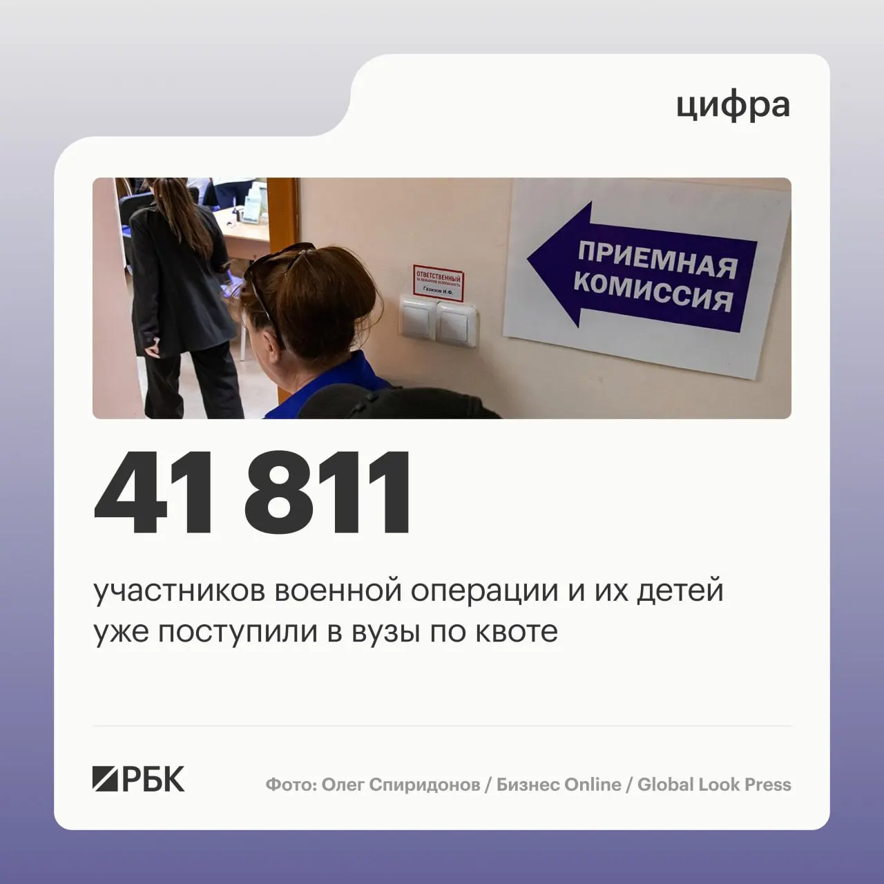 Зачислено 117 тысяч студентов по трём квотам; 56 684 места выделено детям участников СВО, из которых уже зачислено 41 811 человек. Заполнение квоты — около 73%.