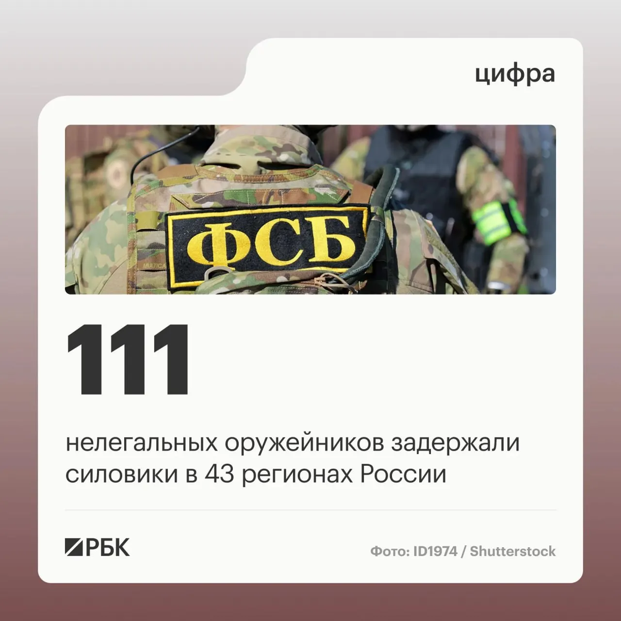 Правоохранительные органы прекратили незаконный оборот оружия, задержав 111 человек и ликвидировав подпольные мастерские по переделке вооружения в 43 регионах.